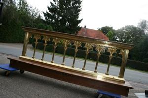 Communion Rail style gothic en BRONZE / BRASS, belgium 19 th century