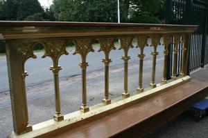 Communion Rail style gothic en BRONZE / BRASS, belgium 19 th century