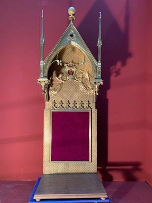 Exposition Chapel style Gothic en Brass / Bronze / Gilt , Belgium 19th century ( 1875 )