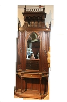 Hall Furniture style Gothic en wood oak, France 19th century