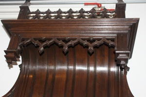 Hall Furniture style Gothic en wood oak, France 19th century