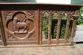 Handcarved Communion Rail style Gothic en Full Oak, Dutch 19th century