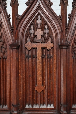 Kneeler  style Gothic en Oak Wood, France 19th century