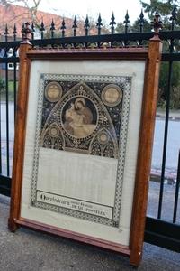 Large Frame style gothic en wood oak, Belgium 19th century