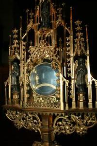 Monstrance style gothic en BRASS / BRONZE, France 19th century