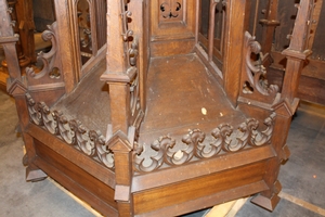 Pulpit style gothic en Oak wood, France 19th century