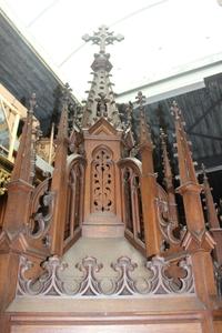 Pulpit style gothic en Oak wood, France 19th century