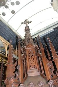 Pulpit style gothic en Oak wood, France 19th century