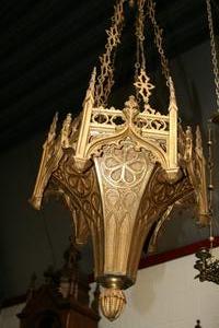 Sanctuary Measures Are Without Chain style Gothic en Brass / Bronze , France 19th century