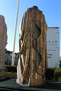 St. Joseph Statue style Gothic en wood polychrome, Belgium  19th century