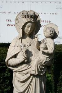 St Mary Statue style gothic en SANDSTONE , Belgium 19th century