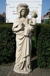 St Mary Statue style gothic en SANDSTONE , Belgium 19th century