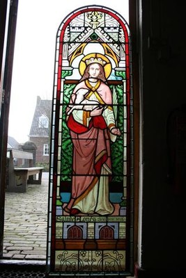 Stained Glass Window style GOTHIC en GLASS, FRANCE 19TH CENTURY