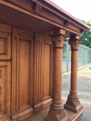 Altar style Gothic - style en Oak wood, Belgium 19th century ( anno 1875 )