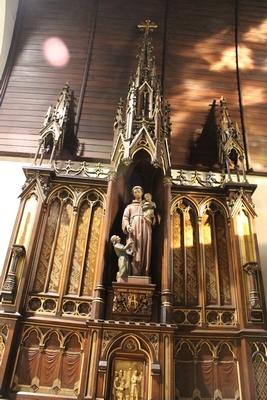 Altar style Gothic - style en wood oak, Belgium 19th century