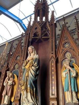 Altar style Gothic - style en Oak wood, France 19 th century ( Anno 1875 )