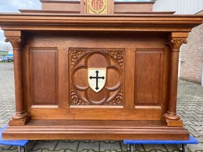 Altar style Gothic - Style en Oak wood, Belgium 19 th century