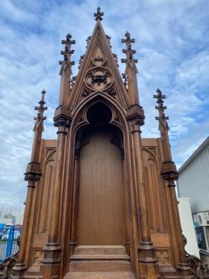 Altar style Gothic - Style en Oak Wood, BELGIUM 19 th century ( Anno 1865 )