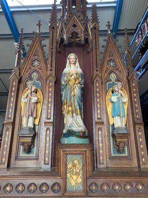 Altar style Gothic - style en Oak wood, France 19 th century ( Anno 1875 )