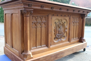 Altar style Gothic - style en WOOD OAK, Belgium 19th century