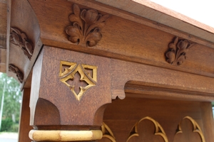 Altar style Gothic - style en wood oak, Belgium 19th century