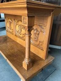 Altar style Gothic - style en wood oak, Belgium 19th century (anno 1900)