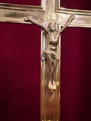 Altar - Cross style Gothic - Style en Bronze / Polished and Varnished, Belgium  19 th century ( Anno 1885 )