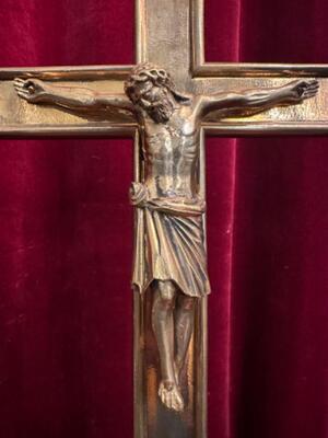 Altar - Cross style Gothic - Style en Bronze, Belgium  19 th century ( Anno 1885 )