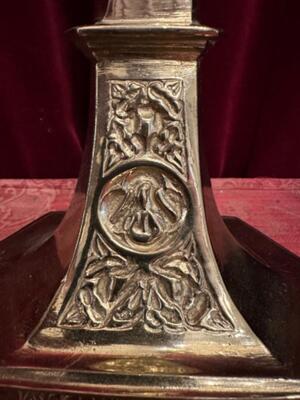 Altar - Cross style Gothic - Style en Bronze Gilt, Belgium  19 th century