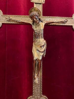 Altar - Cross style Gothic - style en Bronze / Gilt, Belgium 19 th century ( Anno 1865 )