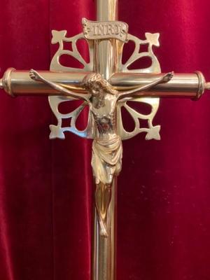 Altar - Cross style Gothic - style en Bronze / Polished and Varnished, BELGIUM 19 th century