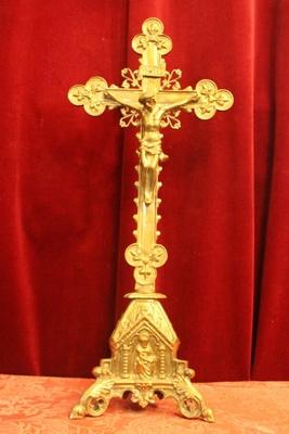 Altar - Cross style Gothic - style en Bronze / Gilt, France 19th century