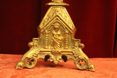 Altar - Cross style Gothic - style en Bronze / Gilt, France 19th century