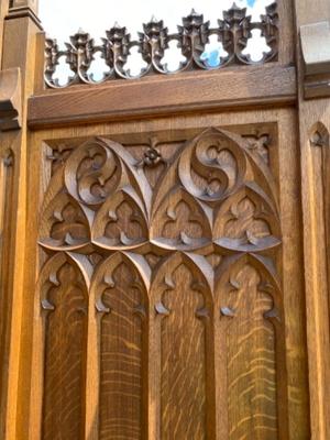 Altar Margareta Maria Alacoque  style Gothic - Style en Oak wood, Belgium 19 th century ( Anno 1865 )