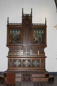 Altar Measures Without Steps. style Gothic - style en wood oak, 19th century