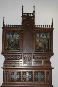 Altar Measures Without Steps. style Gothic - style en wood oak, 19th century