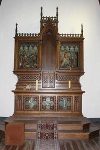 Altar Measures Without Steps. style Gothic - style en wood oak, 19th century