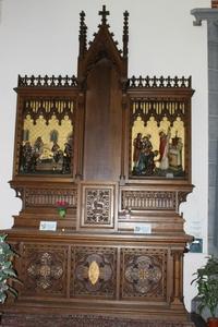 Altar Measures Without Steps. style Gothic - style en wood oak, 19th century