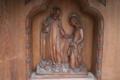 Altar + Upper-Part , Oak , Hand-Carved Reliefs , Bronze Tabernacle-Doors style Gothic - style en Oak Wood, Belgium  19th century ( anno 1865 )