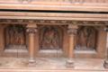 Altar + Upper-Part , Oak , Hand-Carved Reliefs , Bronze Tabernacle-Doors style Gothic - style en Oak Wood, Belgium  19th century ( anno 1865 )