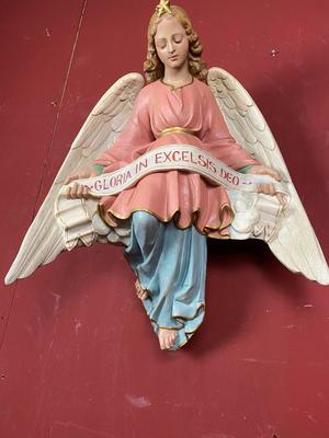 Angel style Gothic - Style en Plaster polychrome, Belgium 19th century