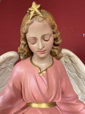 Angel style Gothic - Style en Plaster polychrome, Belgium 19th century