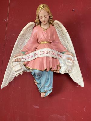 Angel style Gothic - Style en Plaster polychrome, Belgium 19th century