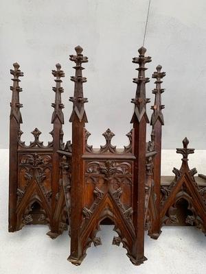 Architectural Element Eusebius Church Arnhem style Gothic - style en Oak wood, Arnhem Dutch 19th century ( anno 1875 )