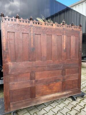 Bench  style Gothic - Style en Oak wood, Belgium  19 th century