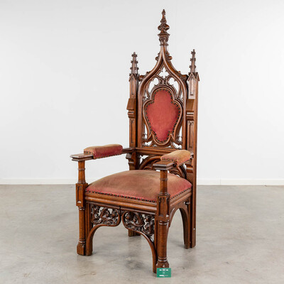 Bishop Seat  style Gothic - Style en Wood , Belgium  19 th century