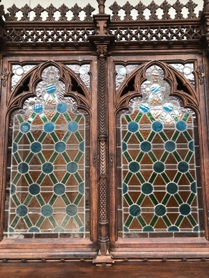 Bookcase  style Gothic - style France 19th century