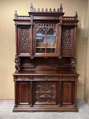 Cabinet  style Gothic - Style France 19 th century