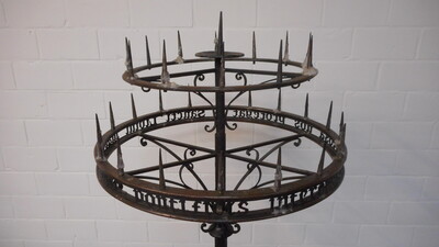 Candle Holder Expected !  style Gothic - style en Hand- Forget Iron, Belgium 19th century