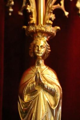 Candle Stick style Gothic - style en Bronze Polisched and Varnished, France 19th century